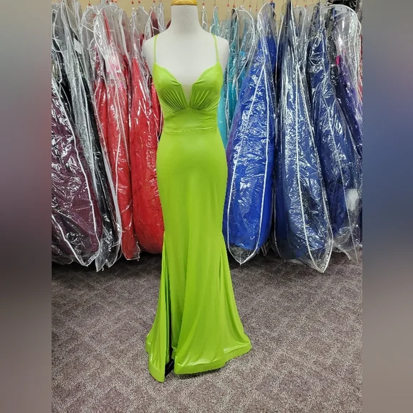 Rachel Allan | Dresses | Rachel Allan Acid Green Prom Dress | Poshmark